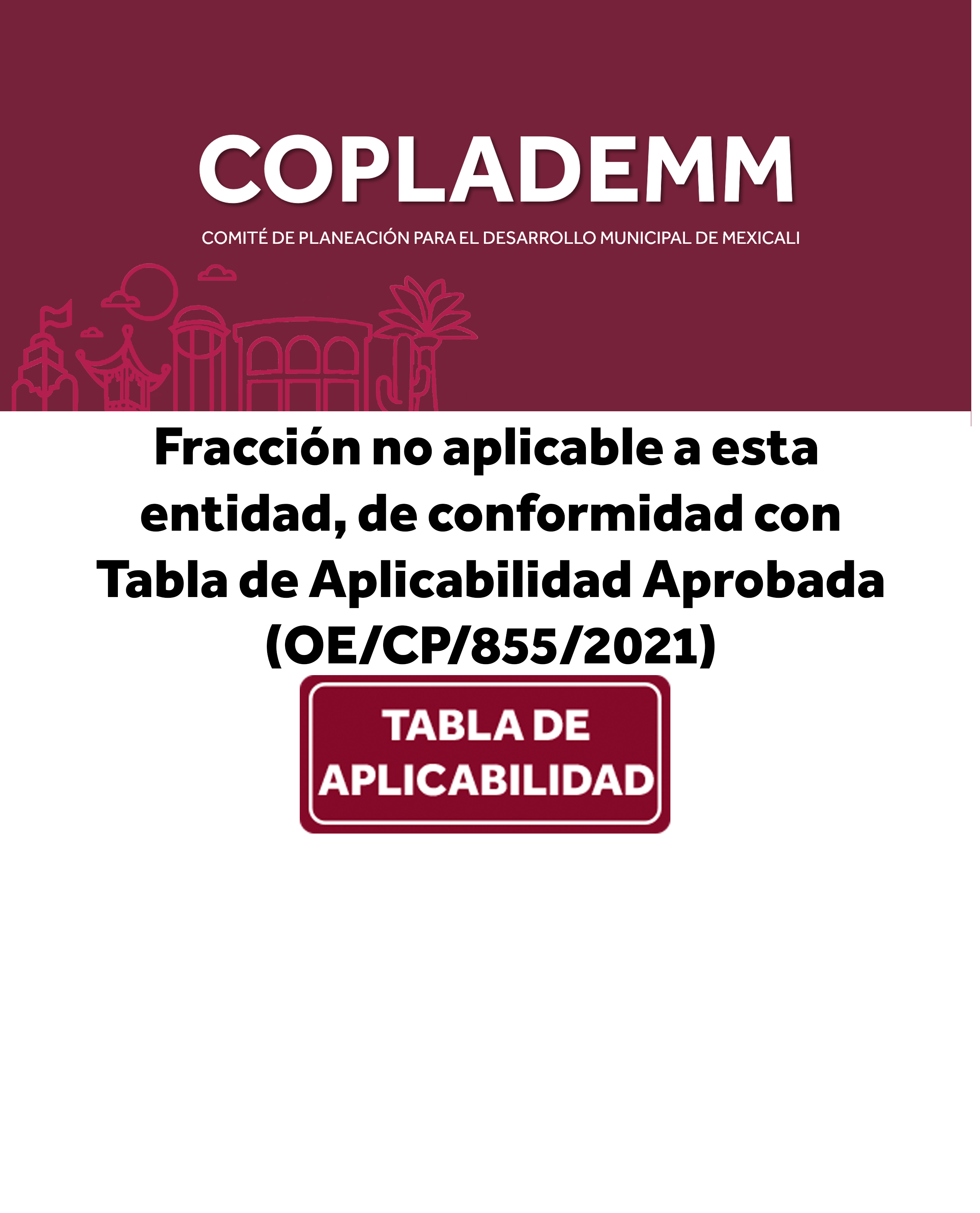 Tabla de Aplicabilidad